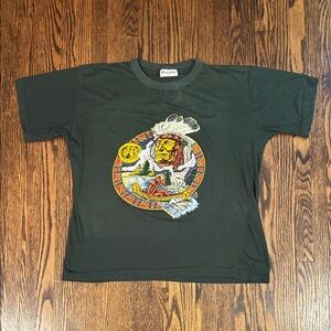 Vintage 80s Native American Graphic T-Shirt Paper Thin